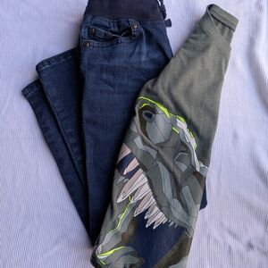 Gymboree Pull On Jeans & Dino Shirt